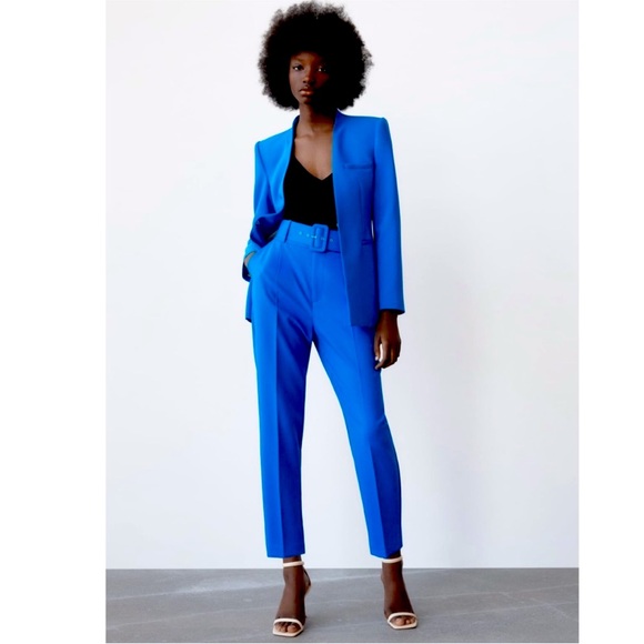 NWT Zara high waisted belted pants - Picture 2 of 16